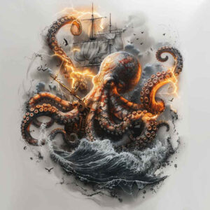 water-animals tattoo design ideas ethereal textures ocean spirit for sternum