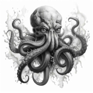 water-animals tattoo design ideas Realism soft highlights ripple pattern represents resilience