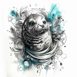 water-animals tattoo design ideas phantasmagoric scale texture represents perseverance
