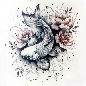 water-animals tattoo design ideas Realism soft focus scale texture symbolising strength