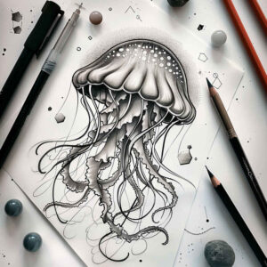 water-animals tattoo design ideas glossy sea creature determination and power