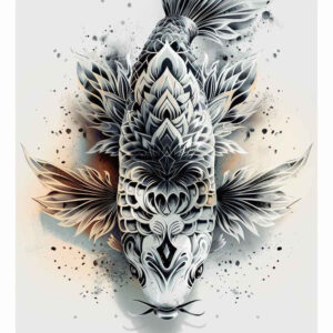 water-animals tattoo design ideas textured shading sea creature stands for determination