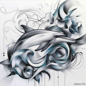 water-animals tattoo design ideas Surrealism juxtaposition sea life for full back