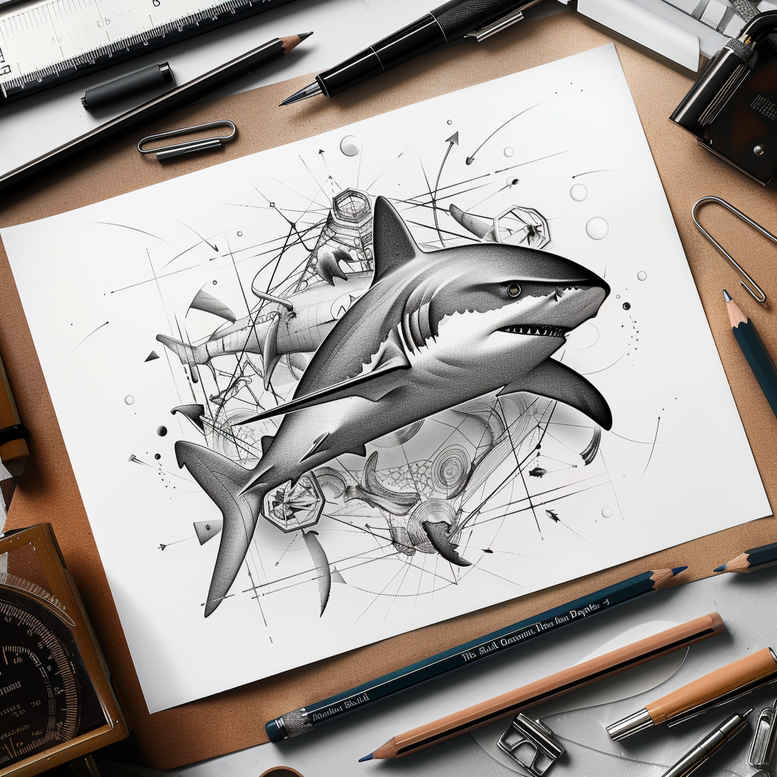 water-animals tattoo design ideas Realism realistic dimension sea life for temple
