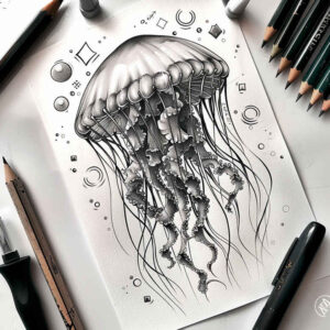 water-animals tattoo design ideas Realism dynamic shadows sea life shows endurance