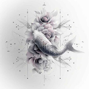 water-animals tattoo design ideas deep-shading underwater rhythm stands for determination