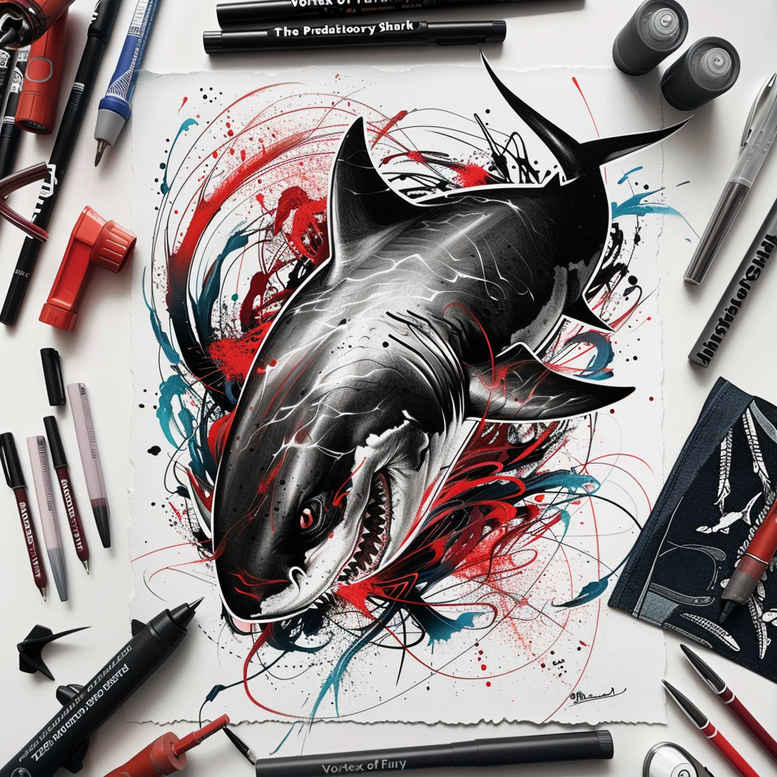 water-animals tattoo design ideas decorative detail wet environment for biceps
