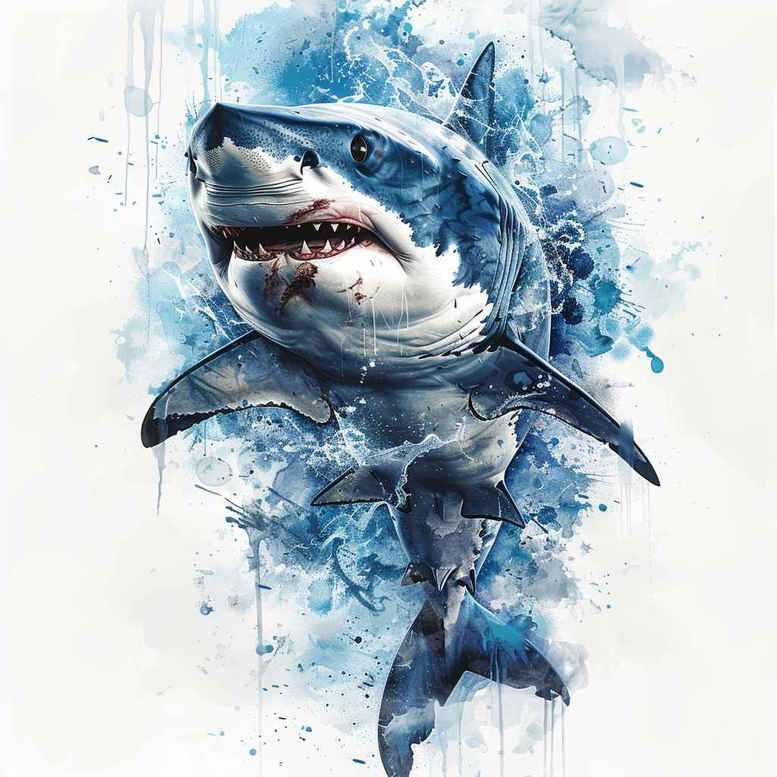 water-animals tattoo design ideas mirrored effect wet environment meaning courage