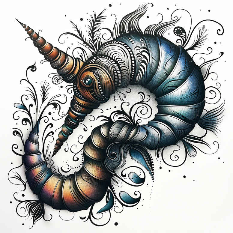 water-animals tattoo design ideas Realism reflective light wet environment resilience and power