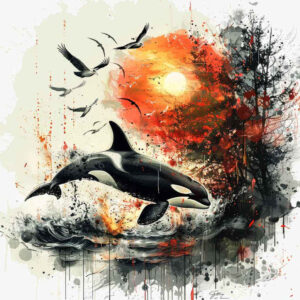 water-animals tattoo design ideas Realism natural contours wild water embodying strength