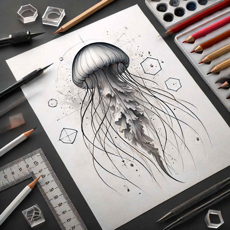 animals-with-nature-motif-realism-smooth-gradients-for-lower-chest – tattoo design ideas free ai generated – Gallery: water-animals-inkby-ai