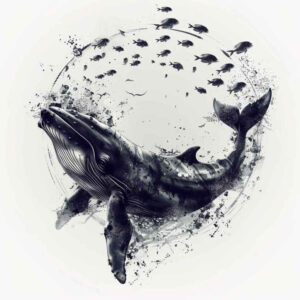 animals-with-nature-motif-realism-sharp-focus-for-knee – tattoo design ideas free ai generated – Gallery: water-animals-inkby-ai