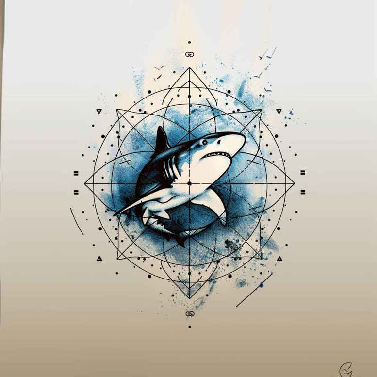 ocean-animals-neotraditional-clean-lines-for-thigh – tattoo design ideas free ai generated – Gallery: water-animals-inkby-ai