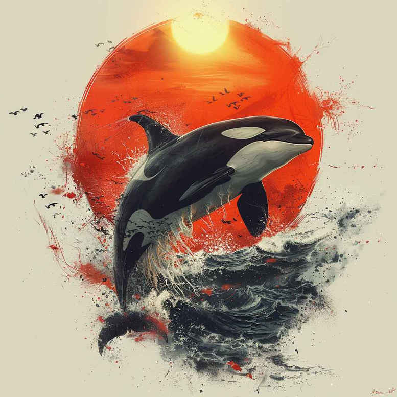 wave-motifs-neotraditional-artful-color-for-lower-chest – tattoo design ideas free ai generated – Gallery: water-animals-inkby-ai
