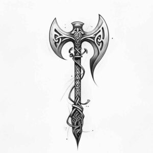 weapons-with-ornamental-details-holy-pattern-for-back-shoulder – tattoo design ideas free ai generated – Gallery: weapons-inkby-ai