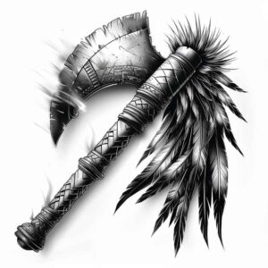 weapons-with-antiquity-motif-chakra-for-back – tattoo design ideas free ai generated – Gallery: weapons-inkby-ai