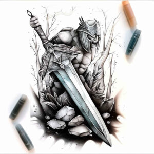daggers-hypnotic-for-arm – tattoo design ideas free ai generated – Gallery: weapons-inkby-ai