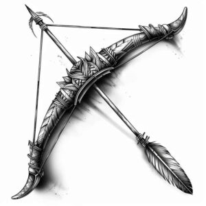 weapons tattoo design ideas Realism perfect proportions armored tool for temple
