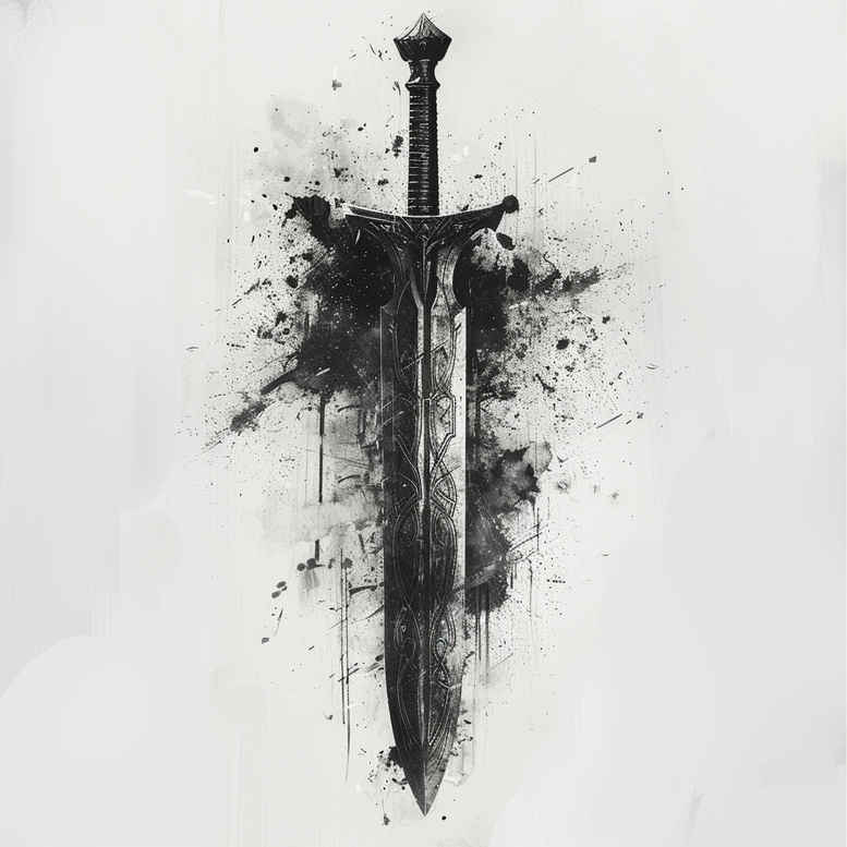 weapons tattoo design ideas Realism detailed rendering armored tool meaning determination