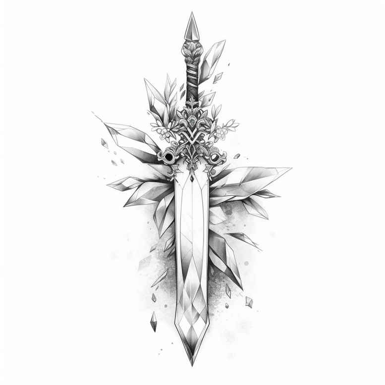 weapons tattoo design ideas Realism full detail armored tool perseverance and power