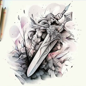 weapons tattoo design ideas realistic texture blade tattoo strength and power