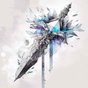 weapons tattoo design ideas Realism natural contours cutting edge for shin