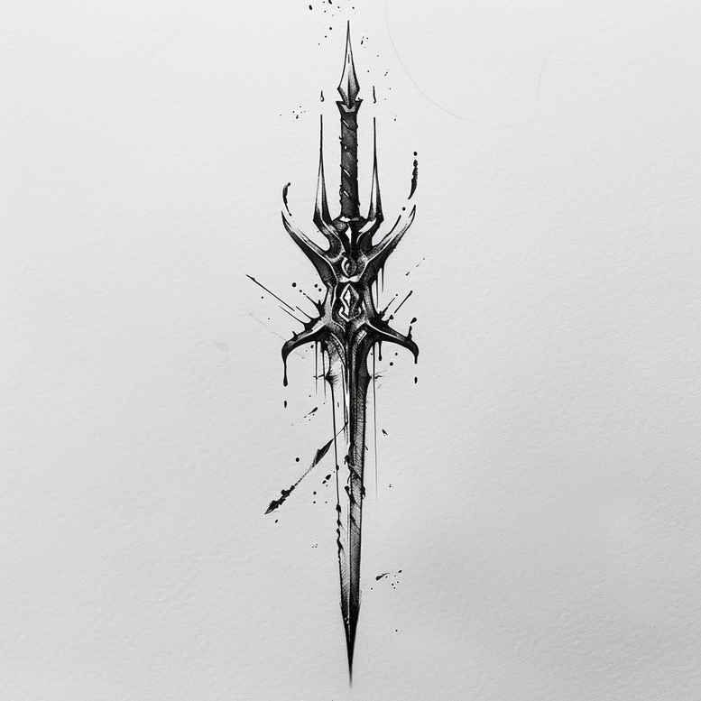 weapons tattoo design ideas minimal edge detail courage and power