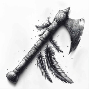 weapons tattoo design ideas refined lines forged steel for knee