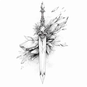 weapons tattoo design ideas Surrealism psychic energy forged symbol for ribs