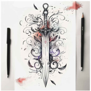 weapons tattoo design ideas high-resolution forged symbol stands for courage