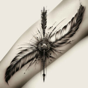 weapons tattoo design ideas true-to-life power symbol for ankle