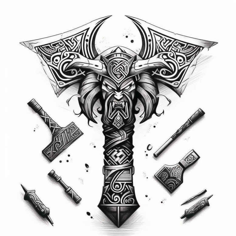 weapons tattoo design ideas vintage influence strike design represents resilience