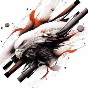 weapons tattoo design ideas saturated sword silhouette for upper thigh