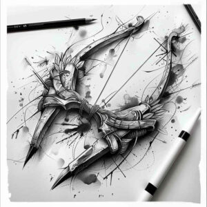 weapons tattoo design ideas decorative elements sword silhouette symbolising determination