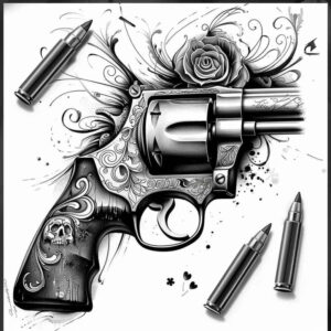 weapons tattoo design ideas refined color palette tactical design embodying resilience