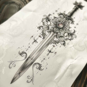 weapons tattoo design ideas photo-realistic tactical design for back
