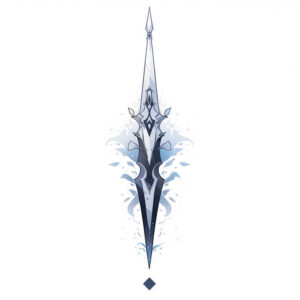 weapons tattoo design ideas Surrealism shimmering forms war tool for foot