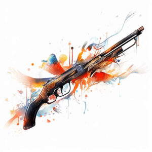weapons tattoo design ideas watercolor-style war tool represents endurance