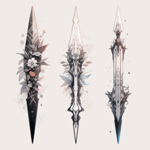 weapons tattoo design ideas Surrealism enigmatic light weapon form represents courage