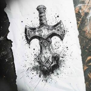 spiritual-motif-tattoo-surrealism-psychological-depth-for-chest – tattoo design ideas free ai generated – Gallery: weapons-vikings-inkby-ai