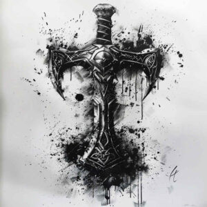 legend-motif-tattoo-realism-visual-accuracy-for-spine – tattoo design ideas free ai generated – Gallery: weapons-vikings-inkby-ai