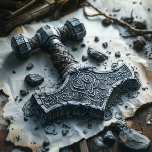 weapons-vikings tattoo design ideas unadorned intricate shading for behind ear