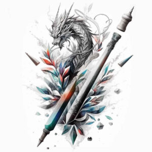 arrows-circle-of-unity-for-back-of-neck – tattoo design ideas free ai generated – Gallery: weapons-inkby-ai