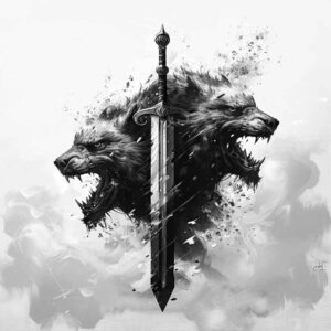 weapons-with-spiritual-protection-motif-for-men-harmony-lines-for-back – tattoo design ideas free ai generated – Gallery: weapons-inkby-ai