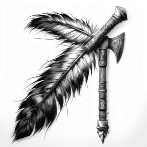 weapons-with-knight-motif-ornamental-ring-for-back-shoulder – tattoo design ideas free ai generated – Gallery: weapons-inkby-ai
