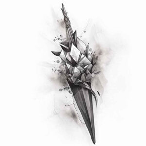 axes-vibration-for-sternum – tattoo design ideas free ai generated – Gallery: weapons-inkby-ai