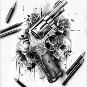 weapons-with-motion-spokes-for-elbow – tattoo design ideas free ai generated – Gallery: weapons-inkby-ai