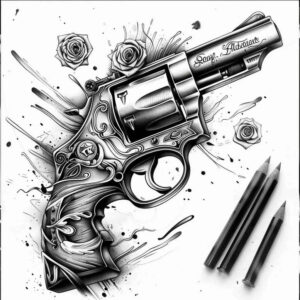 weapons-with-war-motif-mandala-grid-for-arm – tattoo design ideas free ai generated – Gallery: weapons-inkby-ai