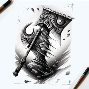 weapons-with-symbolism-spiritual-design-for-triceps – tattoo design ideas free ai generated – Gallery: weapons-inkby-ai