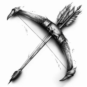 weapons-with-mythological-motif-interlaced-for-ankle – tattoo design ideas free ai generated – Gallery: weapons-inkby-ai